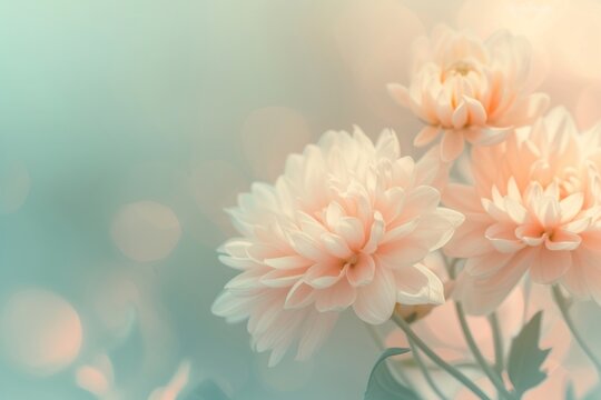 One chrysanthemum gradient background backgrounds outdoors blossom.