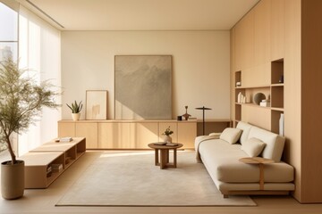 Fototapeta premium Studio apartment architecture furniture building.