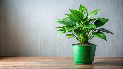 Fototapeta premium Image of a green indoor plant known for purifying the air, green, plant, indoor, air purifying, foliage, lush, houseplant