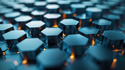 Obraz premium Abstract hexagonal geometric layered This image is ideal for use in graphic design projects, as a background for business presentations, brochures, websites and more