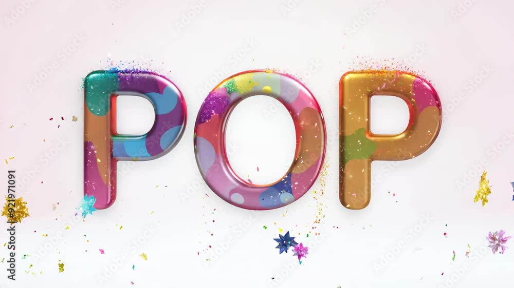 Poster bright colorful word 