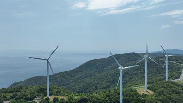 wind turbine in the mountains