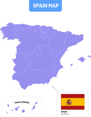 Vector of Spain map flat design