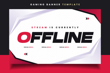 Stream Offline E-sports Gaming Banner Template for Social Media © Akito Studio