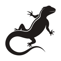 silhouette of a lizard