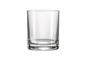 A Crystal Clear Glass Ready for Refreshing Beverages at a Cozy Evening Gathering on White or PNG Transparent Background.