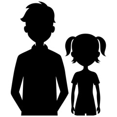 silhouette of a child