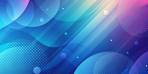 Futuristic blue wave pattern backdrop with light circles