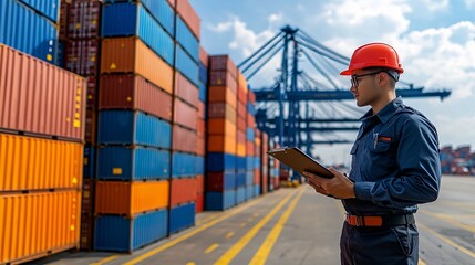 Cargo Inspector at Container Terminal.