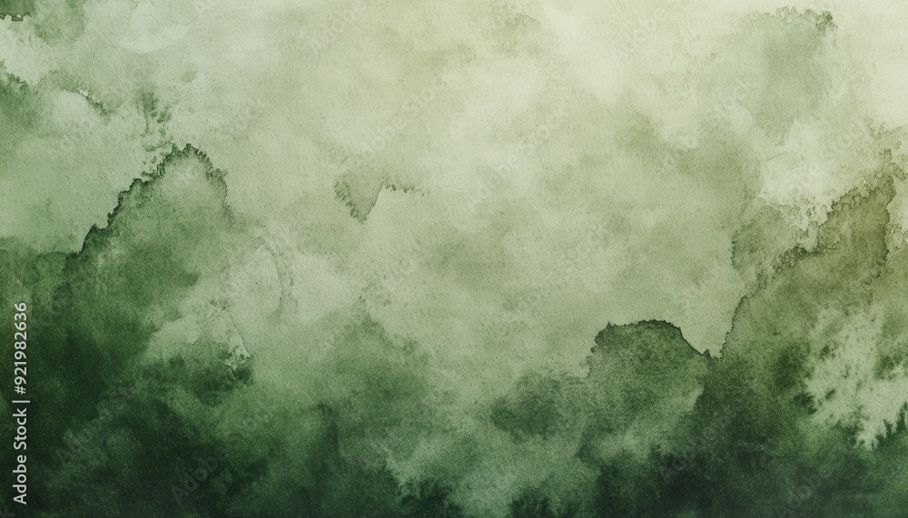 Poster subtle green watercolor texture with soft gradients and abstract patterns
