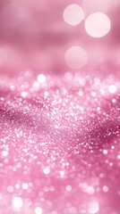 Pink glitter background creating festive bokeh effect