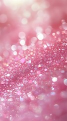 Abstract pink glitter background creating festive bokeh effect
