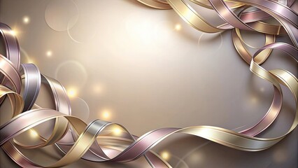 Elegant background with chromic ribbons, background, chromic, ribbons, shiny, metallic, silver, decoration, design