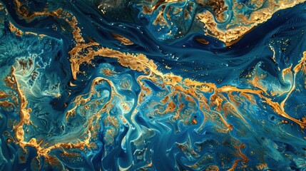 Fototapeta premium A river delta, the intricate patterns formed by the waterways creating a natural tapestry