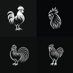 Rooster logo design vector illustration