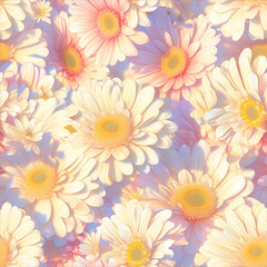 アニメ風のスプラッシュのガーベラのテクスチャパターン