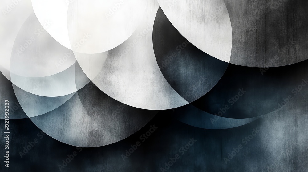 Poster Abstract background with overlapping circles creating a modern design