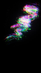 Holographic Waves Futuristic Story Overlay Background Neon Glow Sci-Fi 