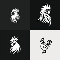 Rooster logo design vector illustration