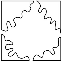  Simple hand drawn picture frames. Doodle photo frames. Scribble picture border. Vector doodle illustration isolated on white background.