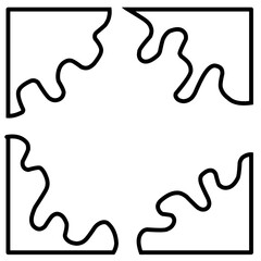 Obraz premium Simple hand drawn picture frames. Doodle photo frames. Scribble picture border. Vector doodle illustration isolated on white background.