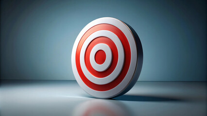 Red bullseye target symbolizes business goal achievement