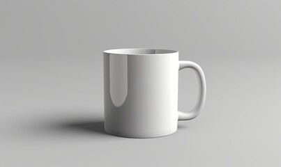 Obraz premium Mock up of a mug isolated from a light gray background