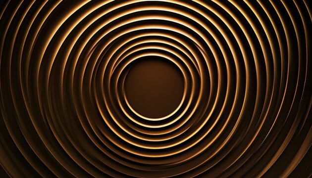 Geometric patterns created by concentric circles in warm tones
