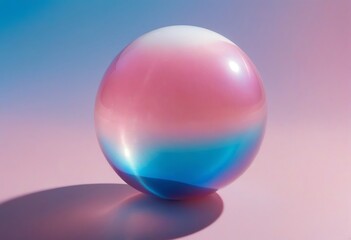 A colorful, abstract glass sphere