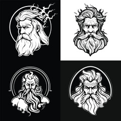Zeus logo design vector illustration © Leyde