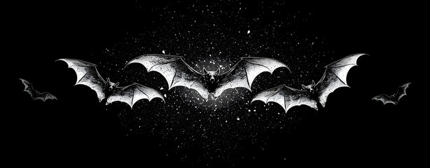 Fototapeta premium Dark background with bats for Halloween