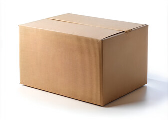 Cardboard Carton Box Mockup on isolate white background