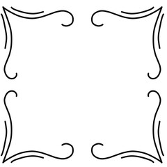 Hand drawn frames. Isolated on white background.