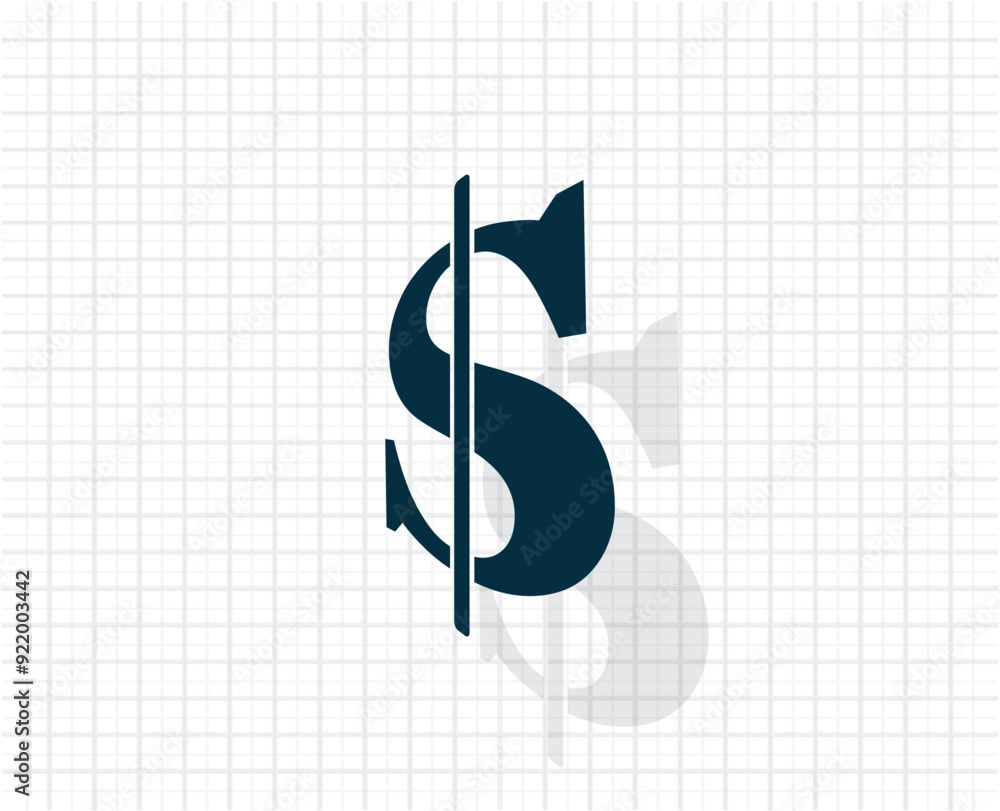 Poster vector dark color icon with shadow on light checkered background