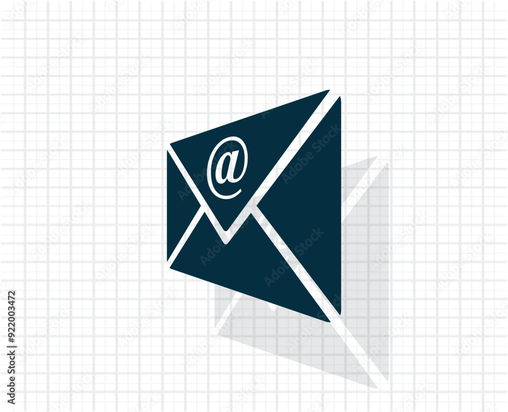 Poster vector dark color icon with shadow on light checkered background