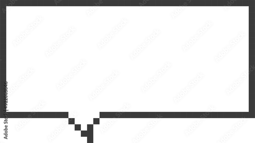Aufkleber 8bit retro game pixel art speech bubble balloon icon sticker memo keyword planner text box banner, f