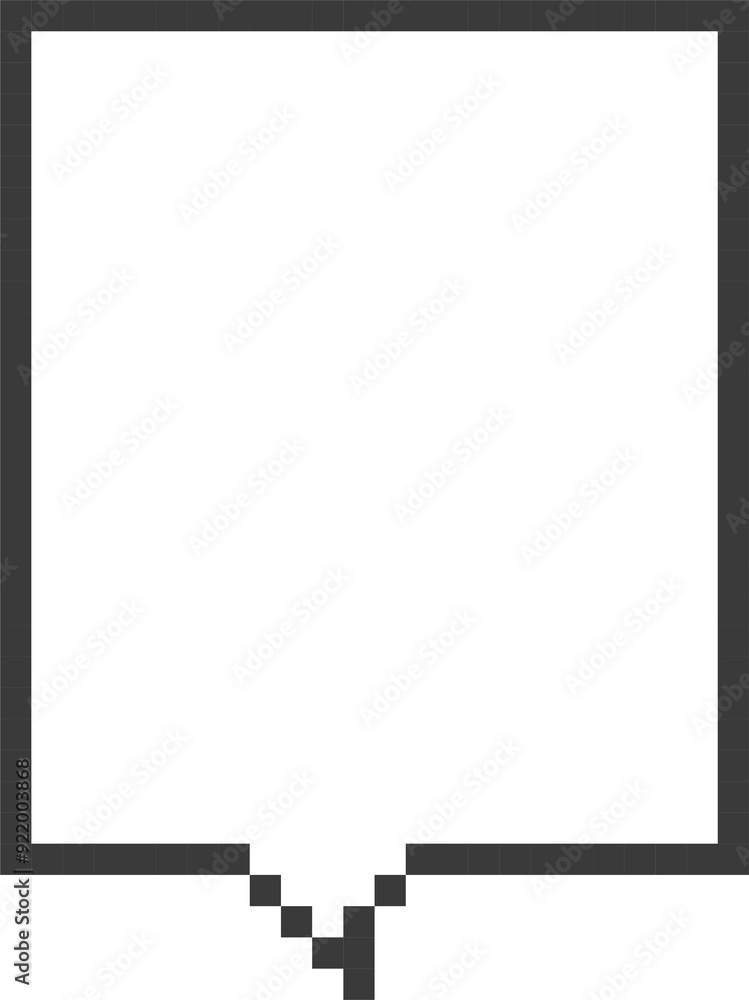 Poster 8bit retro game pixel art speech bubble balloon icon sticker memo keyword planner text box banner, f