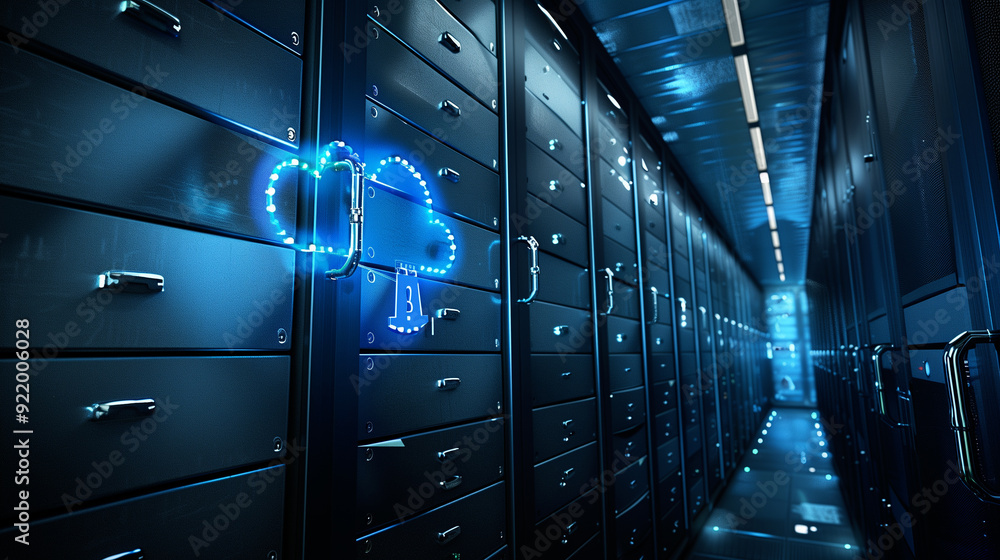 Poster a cloud storage system with multiple layers of security, including encryption, access controls, and 