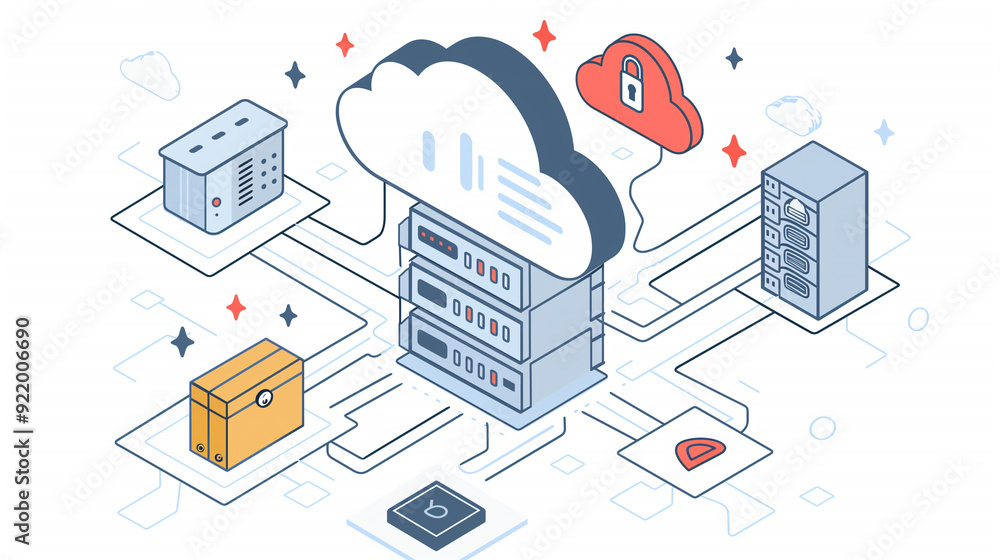 Poster a cloud storage system with multiple layers of security, including encryption, access controls, and 