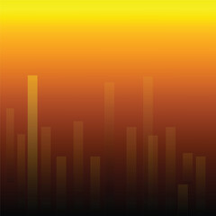 background vector of a simple orange building like sunlight