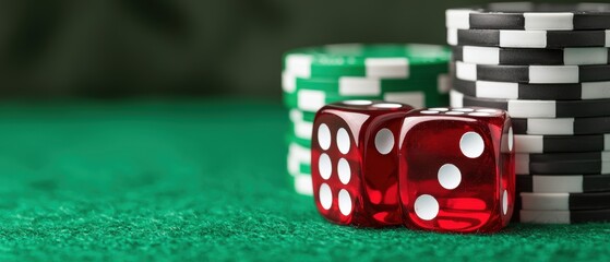 Vintage Betting Concept in Black and White with Selective Focus, Copy Space, Quality