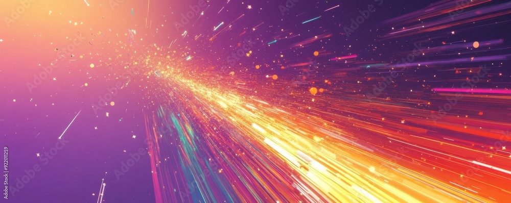 Poster Abstract light speed motion background looping animation