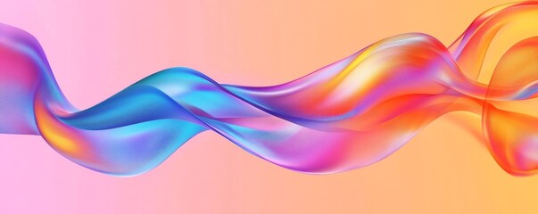 Fototapeta premium Abstract colorful wave flowing on gradient background