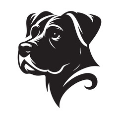 Animal face silhouette vector style with white background