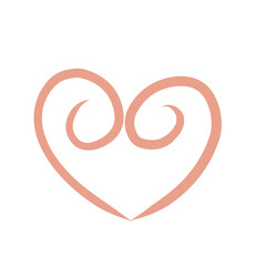 Collection of Love Heart Symbol Icons. Love Illustration Set with Solid Vector Heart and Outline. Can be edited and color-replaced. On a blank background.