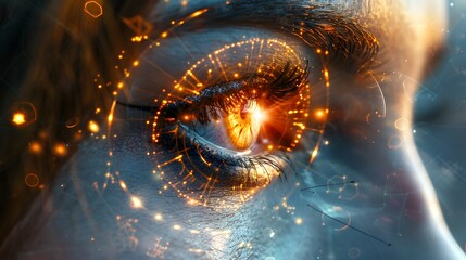 Mesmerizing Mystical Eye with Glowing Sigil and Magical Symbols