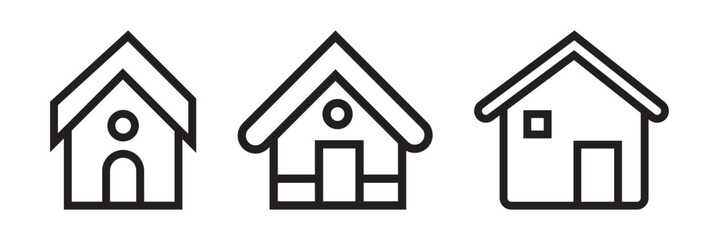 Fototapeta premium House icon set vector. Home sign and symbol