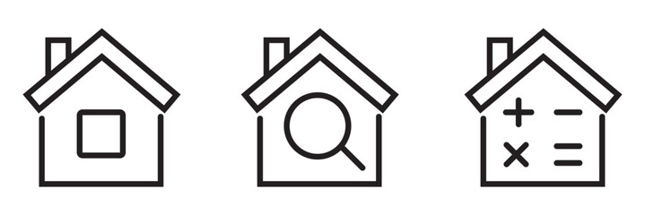 House icon set vector. Home sign and symbol