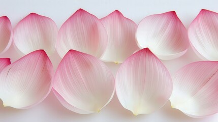 Serene Lotus Petals Symmetry in Pink and White Harmony