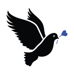 Fototapeta premium Pigeon Love Icon